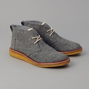 NEW TOMS MATEO CHUKKA BOOT GREY MENS 9